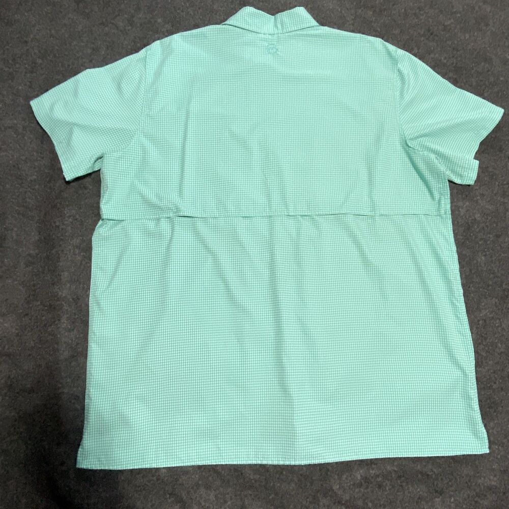 Magellan Outdoors Shirt Mens 2XL Green Check Fish Gear MagWick Angler Fit Vented - Picture 7 of 12